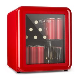 Klarstein PopLife, хладилник за напитки, хладилник, 48 литра, 0 - 10 °C, ретро дизайн, червен (HEA13-PopLife-48-r)