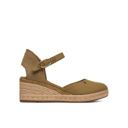 Tommy Hilfiger Еспадрили Mid Wedge Espad Closed Toe FW0FW09233 Кафяв