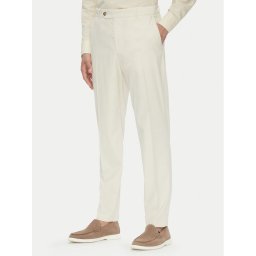 BOSS Чино панталони C-Perin 50544005 Екрю Relaxed Fit