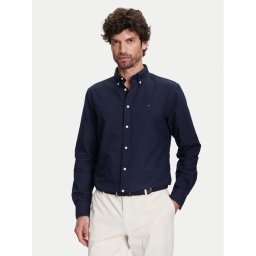 Tommy Hilfiger Риза Solid Heritage MW0MW35774 Тъмносин Regular Fit