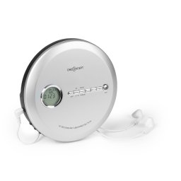 OneConcept CDC 100MP3 дискмен дискплеър LCD ASP бас усилвател 2X1.5V сребрист (MG3-CDC-100MP3 SI)