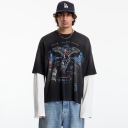 Тениска Represent Heavier Than The Heavens Ls T-Shirt UNISEX Washed Black XL