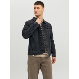 Jack & Jones Дънково яке Jean 12223613 Черен Regular Fit