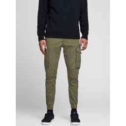 Jack & Jones Текстилни панталони Paul Flake 12141844 Зелен Tapered Fit