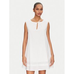 Seafolly Лятна рокля Gathered 55431-DR Бял Relaxed Fit