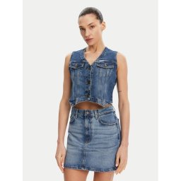 Guess Jeans Елек W5GN74 D5M46 Тъмносин Regular Fit