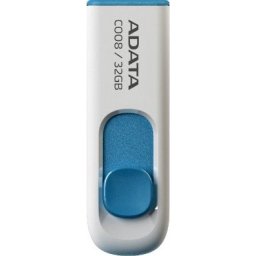 Флаш Памет ADATA C008 32GB White/ Blue
