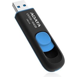Флаш памет ADATA UV128 64GB, Black / Blue