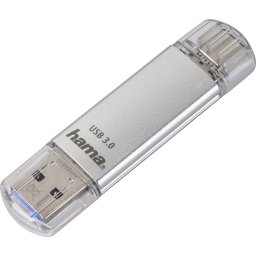 Флаш памет HAMA Тип USB-C Laeta 124161, 16GB, USB 3.1 Type-C, Сребрист