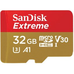 SanDisk Extreme microSDHC 32GB + SD адаптер, For Action Camera