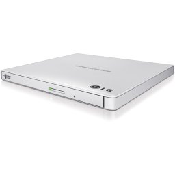 LG GP57EW40 Slim External Super-Multi DVD Drive, бял