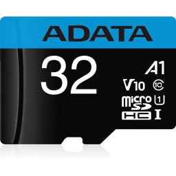 microSDHC карта ADATA Premier 32GB UHS-I A1 V10 + SD адаптер