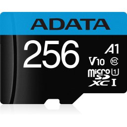 microSDXC карта ADATA Premier 256GB UHS-I A1 V10 + SD адаптер