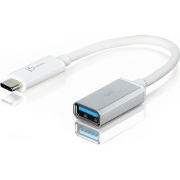 Адаптер j5create JUCX05 - USB-C мъжко - USB-A женско, Бял