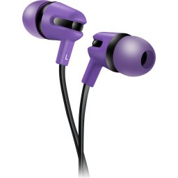 CANYON Stereo earphone with microphone, 1.2m flat cable, Purple