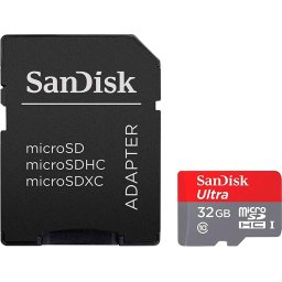 SANDISK microSDHC Card with Adapter 32GB
