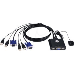 Превключвател KVM ATEN CS22U, 2x 1, USB