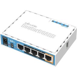 Безжичен Access point MiKrotik RB952Ui-5ac2nD, 5 x 10/100 Mbps, USB-A, PoE, Бял -