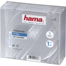 Кутийка за CD/DVD HAMA Jewel Case, прозрачен, 5 бр. в пакет
