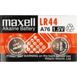 Бутонна микроалкална батерия MAXELL LR-44 /AG13/ 2бр. 1,55V в опаковка