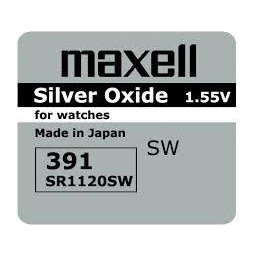 Бутонна батерия сребърна MAXELL SR1120 SW /381/391/ AG8