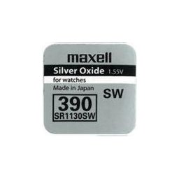 Бутонна батерия сребърна MAXELL SR1130 SW /AG10/ 389/390/ 1.55V