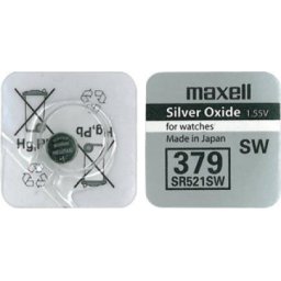 Бутонна батерия сребърна MAXELL SR521 SW /AG0/379/ 1.55V
