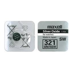 Бутонна батерия сребърна MAXELL SR616 SW /321/ 1.55V