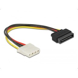 Кабел DeLock Power Cable SATA 15 pin женско към 4 pin женско, 20 cm