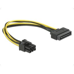 Кабел DeLock Power SATA 15 pin към 6 pin PCI Express, 20 cm