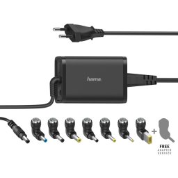Универсално захранване за лаптоп HAMA, мрежово, вх. 100-240 V, изх. 15/19 V, 45 W