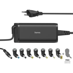 Универсално захранване за лаптоп HAMA, мрежово, вх. 100-240 V, изх. 15/19 V, 90 W