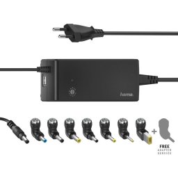 Универсално захранване за лаптоп HAMA, мрежово, вх. 100-240 V, изх. 12-22 V, 90 W
