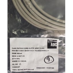 Patch cable S/FTP Cat.6 5m Krone, Gray