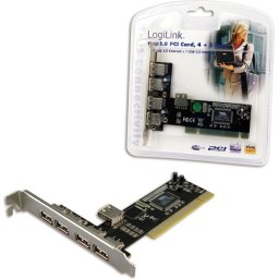 LogiLink PCI card 4 ext + 1 int USB2.0 port