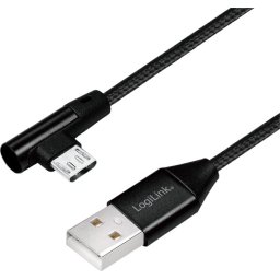 Cable USB2.0 A-Micro B, M/M, 1m, Angled, CU0142