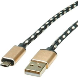 Roline Cable USB2.0 A-Micro B, M/M, 1.8m, OTG