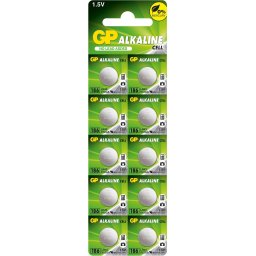 Бутонна алкална батерия GP186 AG12 LR-43/ 10 бр./pack цена за 1 бр./ 1.55V GP