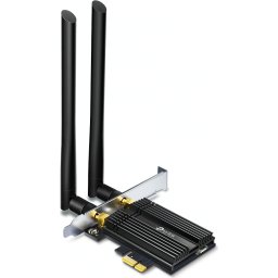 Безжичен адаптер TP-LINK Archer TX50E, AX3000 Wi-Fi 6, PCI-EX, Bluetooth 5.0, две външни антени