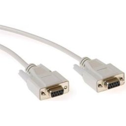 Кабел ACT AK2315, RS232 женско - женско, 1.8 м, 9 pin, Бял