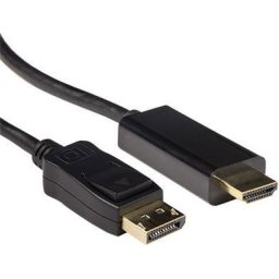 Кабел ACT AK3991, DisplayPort мъжко - HDMI-A мъжко, 3 м, Черен, булк опаковка