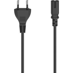Захранващ кабел HAMA Euro Plug - 2-Pin, 2.5 m, Черен