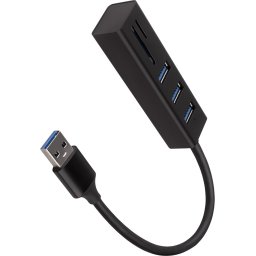 AXAGON HMA-CR3A - 3x USB-A + SD/microSD, USB 3.2 Gen 1 hub