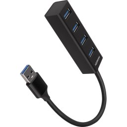 AXAGON HUE-M1A - Miniature metal 4x USB-A hub