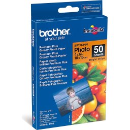 Хартия Brother BP71GP50 Premium Plus Glossy Photo Paper, A6 (4x6"), 50 Sheets