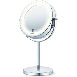 Козметично огледало Beurer BS 55 Illuminated mirror, touch sensor, 18 LED light, 7 x zoom, 2 swivering mirrors, 13 cm
