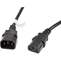 Кабел Lanberg extension power supply cable IEC 320 C13 -> C14 3m VDE, black