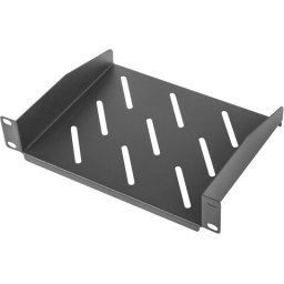 Аксесоар Lanberg 10" fixed shelf 1U / 254x180mm, max load capacity up to 20kg, black