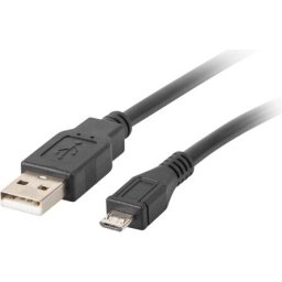 Кабел Lanberg USB MICRO-B (M) -> USB-A (M) 2.0 cable, 1m, black