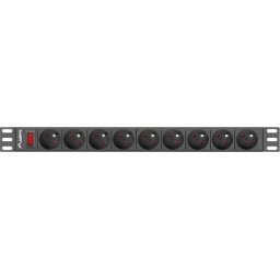 Филтър Lanberg power distribution unit (PDU) 19"1U 16A 9 SOCKETS 3M, black